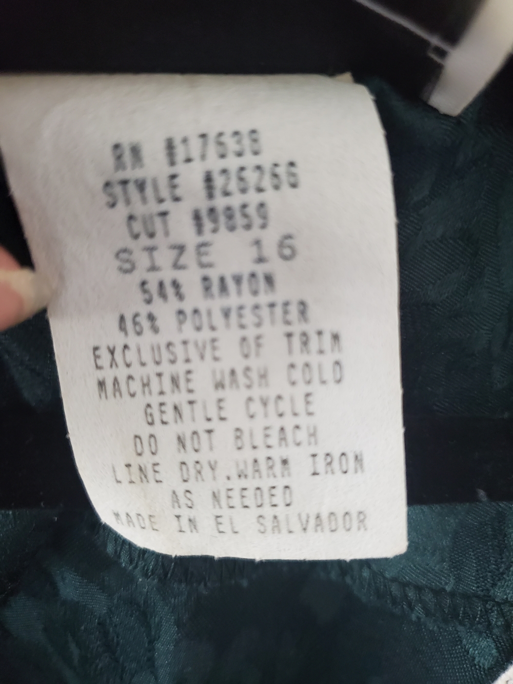 Vintage Dark Green Detailed Dress - Picture 4 of 6